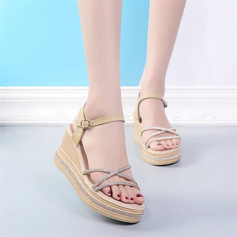 COOTELILI Women Summer Sandals Platform Wedges Sandals Fashion Shoes 2020 New Diamond Decoration Sandal 8cm Heel Buckle Casual1, Yellow
COOTELILI Women Summer Sandals Platform Wedges Sandals Fashion Shoes 2020 New Diamond Decoration Sandal 8cm Heel Buckle Casual1, Yellow