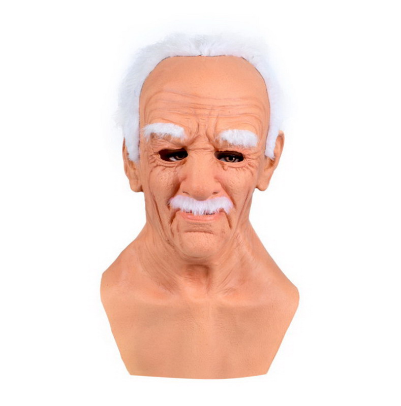 Another MeThe Elder Realistic Old Man Mask Wrinkle Face Mask Latex Full Head Mask for Masquerade Halloween Party Realistic Dec2826066787