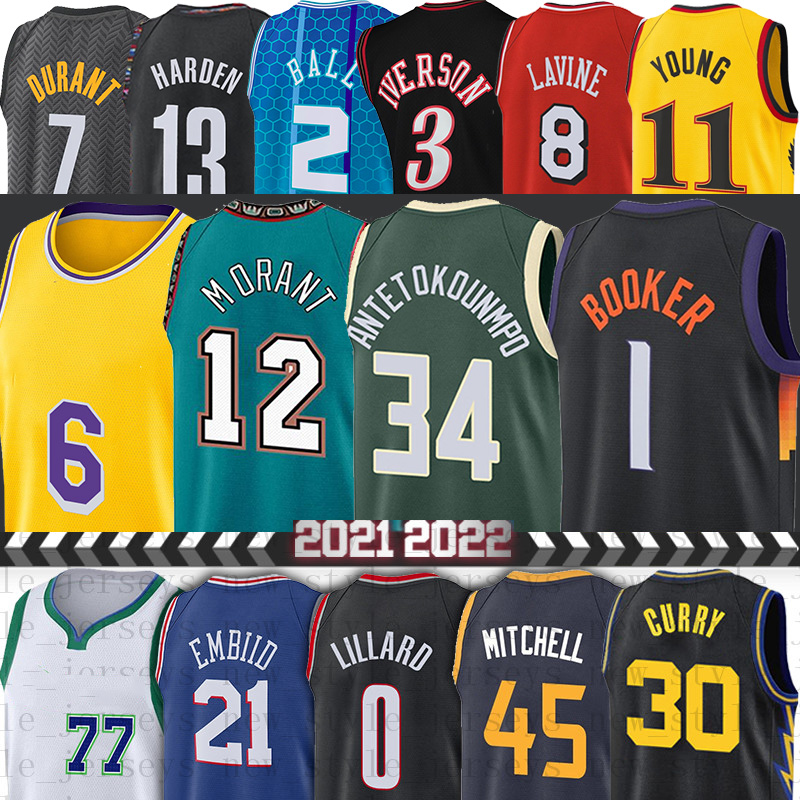 Devin 1 Booker Basketball Jerseys Giannis 34 Antetokounmpo Ja 12 Joel Morant Embiid Damian Curry 0 Lillard 30 Stephen Vince Carter Doncic LaVine Tatum, Men
Devin 1 Booker Basketball Jerseys Giannis 34 Antetokounmpo Ja 12 Joel Morant Embiid Damian Curry 0 Lillard 30 Stephen Vince Carter Doncic LaVine Tatum, Men
