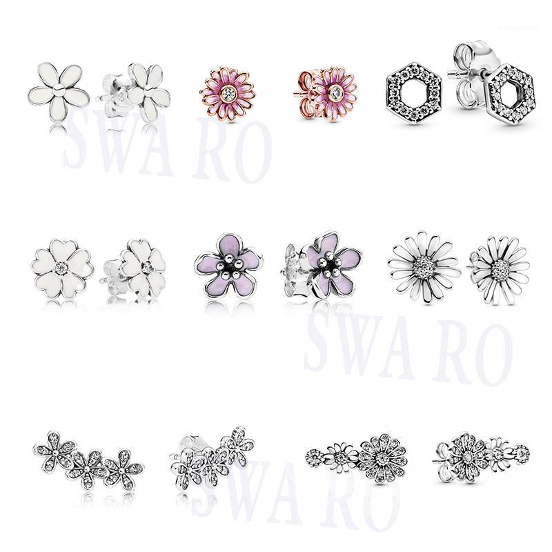 2020 Fashion New Silver 925 Sparkling Pavé, Pink Daisy Flower, Honeycomb Hexagon, Trio Stud Earrings Original Woman Jewelry Gift1
2020 Fashion New Silver 925 Sparkling Pavé, Pink Daisy Flower, Honeycomb Hexagon, Trio Stud Earrings Original Woman Jewelry Gift1