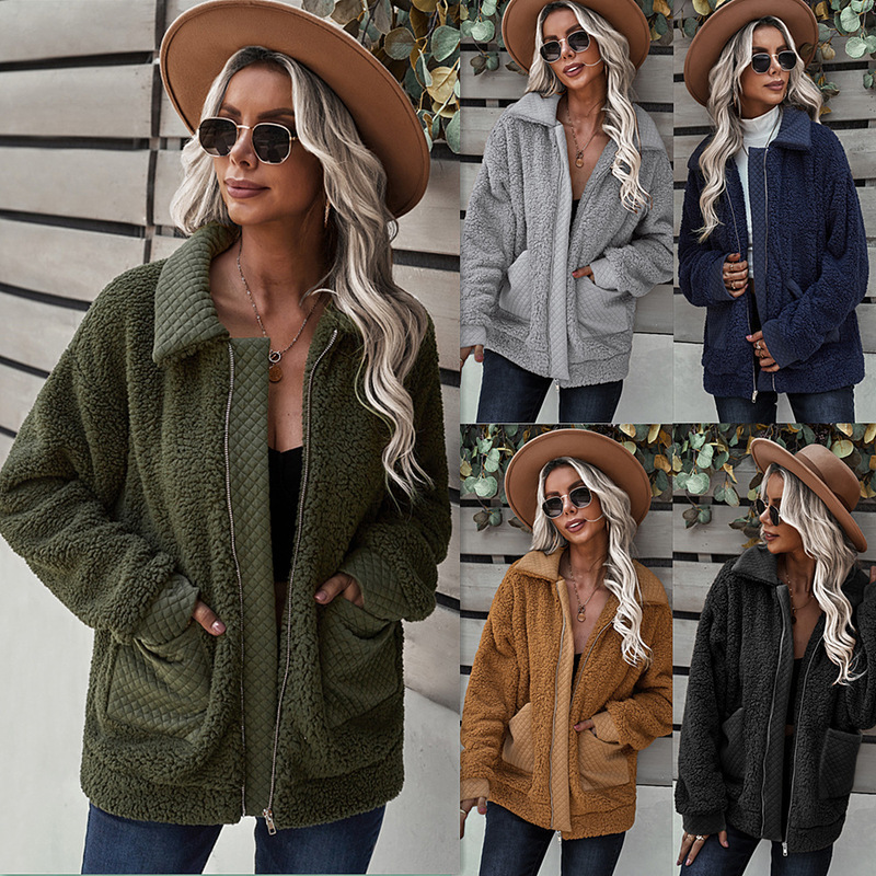 Womens Coat Autumn New Product Solid Cardigan Fur Casual Temperament Zipper Female Coat Winter Jacket Plush Blouse Outerwear, Black;brown
Womens Coat Autumn New Product Solid Cardigan Fur Casual Temperament Zipper Female Coat Winter Jacket Plush Blouse Outerwear, Black;brown
