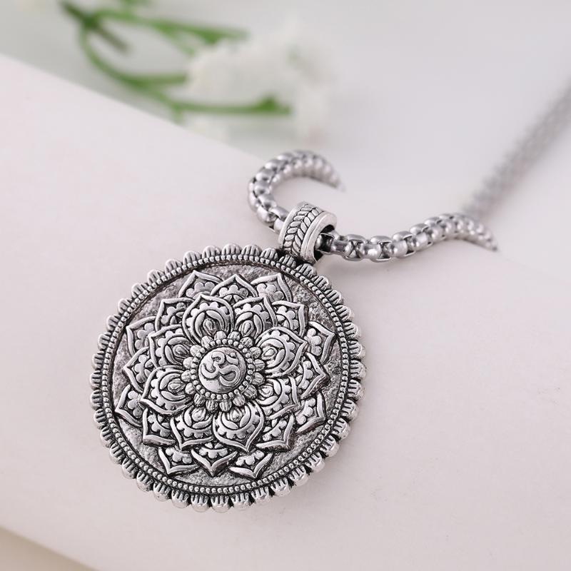 Lemegeton Stainless Steel Chain Necklace OM Mandala Pendant Yoga Meditation Necklace Jewelry Amulet Religious
Lemegeton Stainless Steel Chain Necklace OM Mandala Pendant Yoga Meditation Necklace Jewelry Amulet Religious