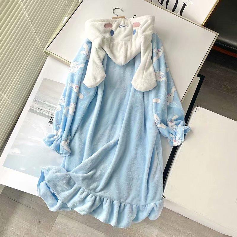 Women's Nightie Kawaii Cute Sleeping Dress Flannel Velvet Sleepwear for Women Girls Winter Cinnamoroll Nightgown Female Pijamas, Black;red
Women's Nightie Kawaii Cute Sleeping Dress Flannel Velvet Sleepwear for Women Girls Winter Cinnamoroll Nightgown Female Pijamas, Black;red