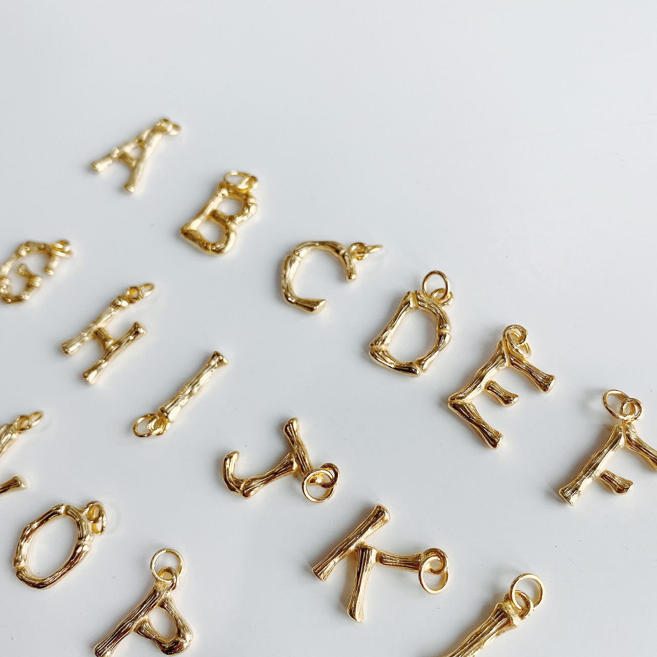 New designs 925 sterling silver pendant necklaces handmade jewelry 26 alphabets letters pendants designer necklaces in gold plating
