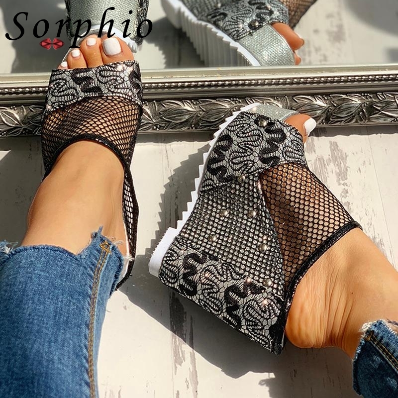Sorphio 2020 New Ins Hot Summer Fashion High Heels Sandals Summer Casual Mesh Sandals Women Cool High Platform Shoes Woman, Black style 1
Sorphio 2020 New Ins Hot Summer Fashion High Heels Sandals Summer Casual Mesh Sandals Women Cool High Platform Shoes Woman, Black style 1