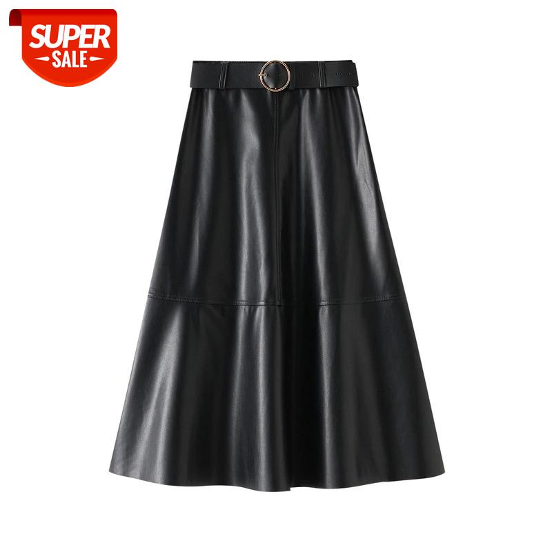 Autum Winter PU Leather Skirts For Women Vintage Mid Calf A Line Skirts Lady Retro Zipper Closed Waist Flared Bottoms With Belt #MR51, White;black
Autum Winter PU Leather Skirts For Women Vintage Mid Calf A Line Skirts Lady Retro Zipper Closed Waist Flared Bottoms With Belt #MR51, White;black