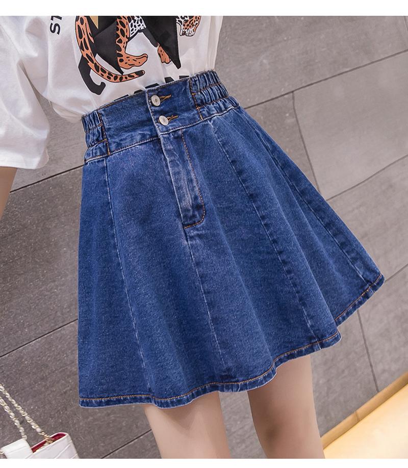 2021 Sexy Women Denim Pleated Mini Skirt Summer Elastic High Waist A-line Girl Jeans Elegant Korean Preppy Style Cotton Skirt, Dark blue
2021 Sexy Women Denim Pleated Mini Skirt Summer Elastic High Waist A-line Girl Jeans Elegant Korean Preppy Style Cotton Skirt, Dark blue