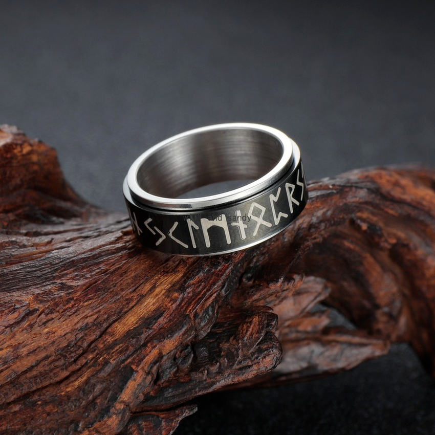 Stainless Steel Rotatable Reduced Pressure Ring Band Finger Roman Numerals Viking Letter Rings for Men Women hiphop Fashion Jewelry Will and Sandy
Stainless Steel Rotatable Reduced Pressure Ring Band Finger Roman Numerals Viking Letter Rings for Men Women hiphop Fashion Jewelry Will and Sandy