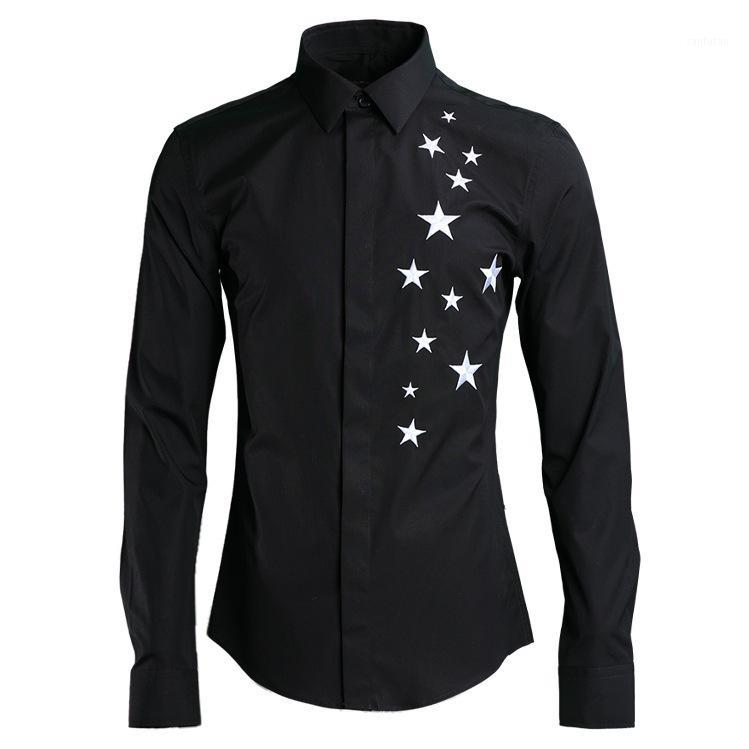 Original Design Long Sleeve Pentagram Embroidered Mens Dress White Black Slim Fit Casual Shirt Men 4XL1
Original Design Long Sleeve Pentagram Embroidered Mens Dress White Black Slim Fit Casual Shirt Men 4XL1