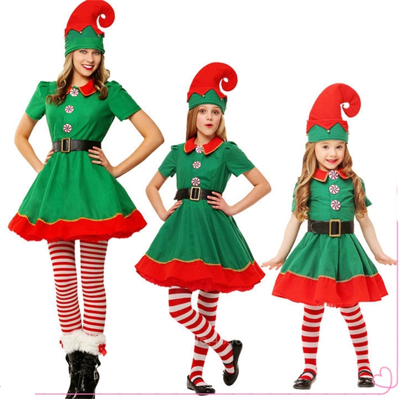 Christmas Elf Family Matching Clothes Mother Daughter Dresses Father and Son Kids Adult Xmas Costume New Year Halloween Party Y200713, Women girl one piece
Christmas Elf Family Matching Clothes Mother Daughter Dresses Father and Son Kids Adult Xmas Costume New Year Halloween Party Y200713, Women girl one piece