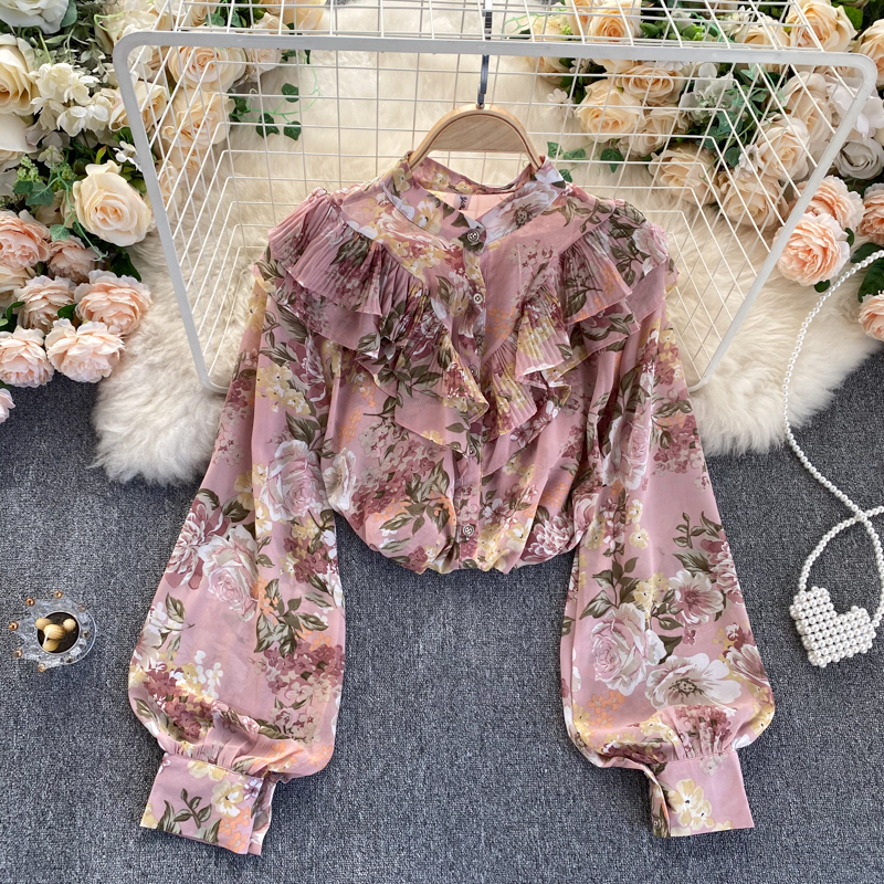 2021 New Female singiny retro-French printing blouse sweet puff tops released autumn bohemian print streetwear blouses 3N8V, Brown
2021 New Female singiny retro-French printing blouse sweet puff tops released autumn bohemian print streetwear blouses 3N8V, Brown