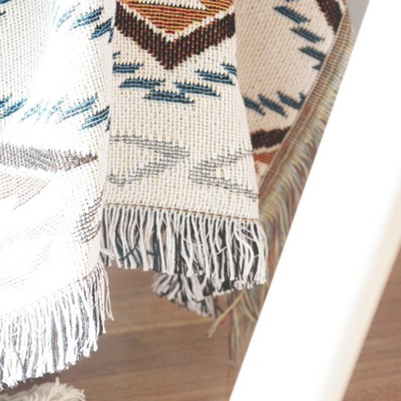 Geometry Throw Blanket Sofa Towel Blanket For Couch Sofa Decorative Slipcover Throws Rectangular Stitching Travel Plane Blanket