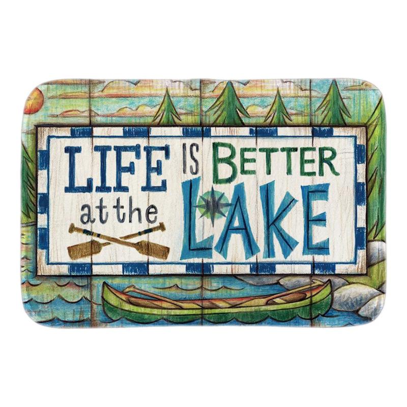 Home Decor Doormats With Life Is Better At The Lake Soft Lightness Indoor Soft Bathroom Mats Short Plush Fabric Floor Mats, 16x24 inch
Home Decor Doormats With Life Is Better At The Lake Soft Lightness Indoor Soft Bathroom Mats Short Plush Fabric Floor Mats, 16x24 inch
