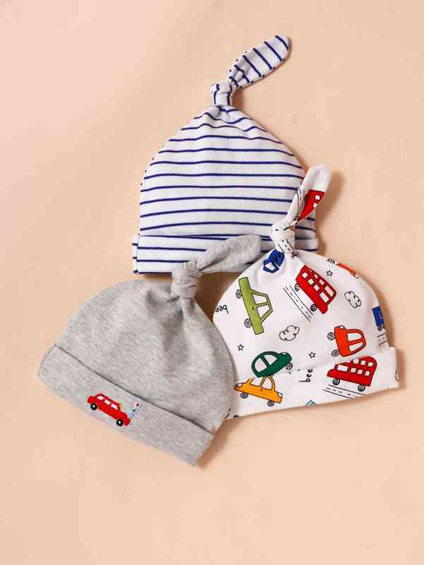 3pcs Baby Cartoon Graphic Hat SHE