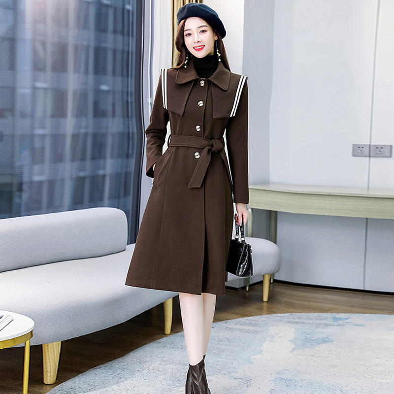 2021 New Female winter long fashion street wear original Korean design stylish throw-away classic coat 5DKX, Coffe
2021 New Female winter long fashion street wear original Korean design stylish throw-away classic coat 5DKX, Coffe