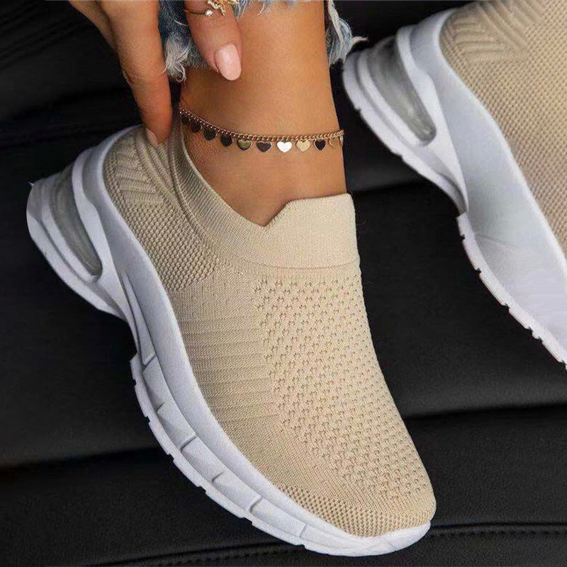 Women's Sneakers Air Cushion Ladies Vulcanized Shoes Breathable Female Walking Flat Anti-slip Woman Lightweight Female Slip On #hK9S, Beige
Women's Sneakers Air Cushion Ladies Vulcanized Shoes Breathable Female Walking Flat Anti-slip Woman Lightweight Female Slip On #hK9S, Beige