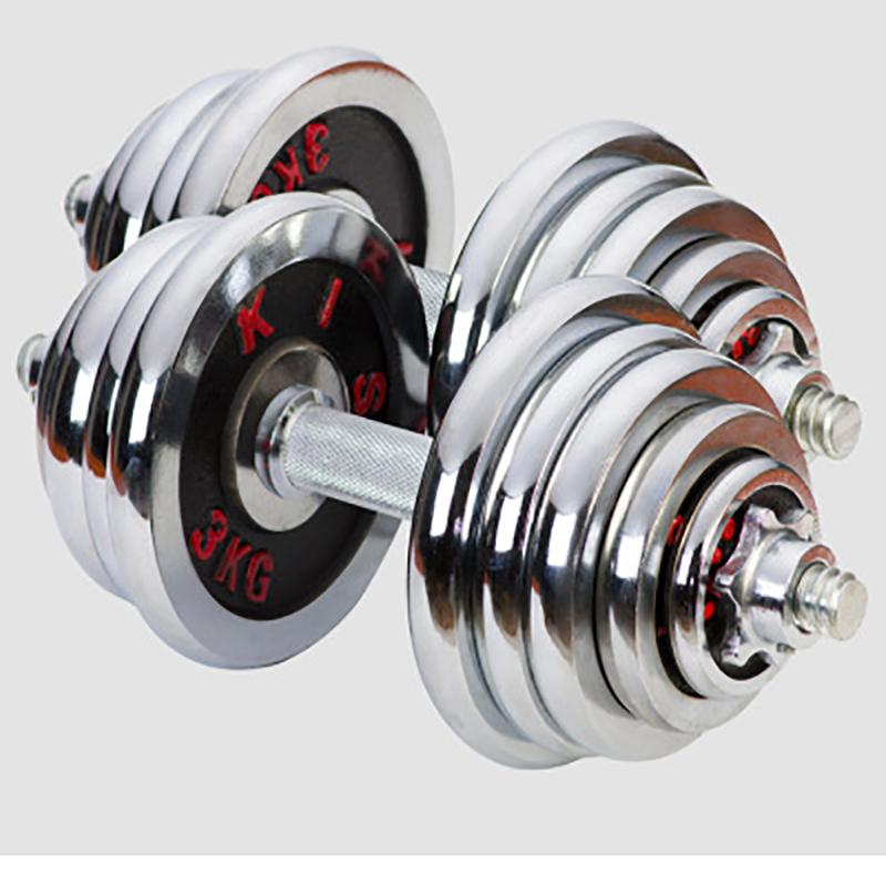 Electroplated dumbbell red letters men's fitness equipment to practice arm muscles detachable combination, Silver
Electroplated dumbbell red letters men's fitness equipment to practice arm muscles detachable combination, Silver