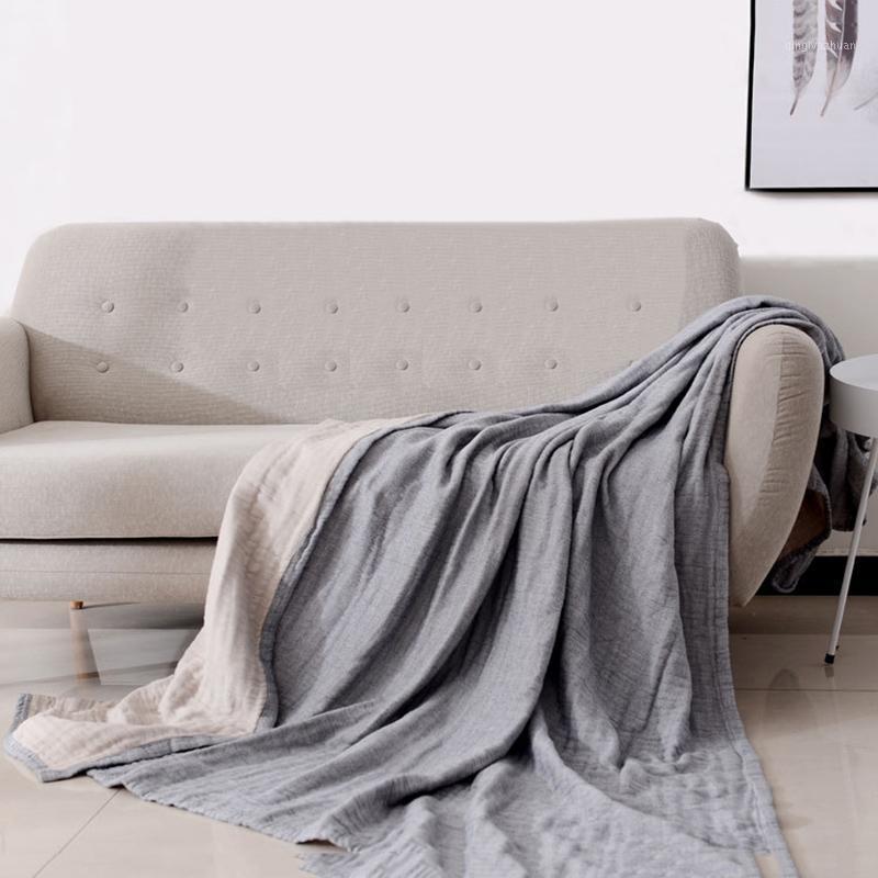 Japanese style simple 4 layer thick cotton blanket air conditioner soft towel spring and summer Two-color Thread blanket1
Japanese style simple 4 layer thick cotton blanket air conditioner soft towel spring and summer Two-color Thread blanket1