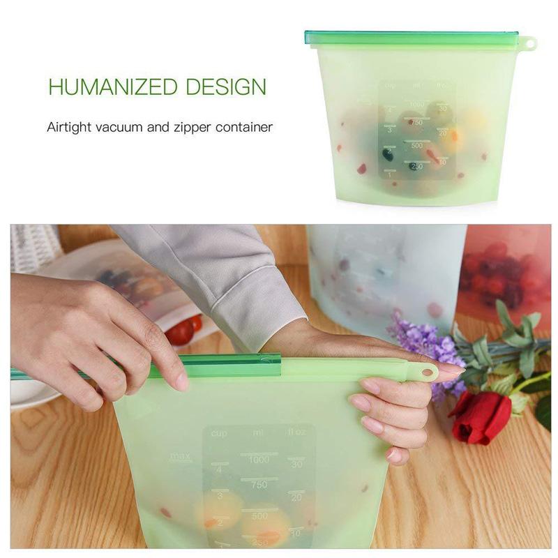 1000ml Vacuum Fresh Bags Wraps Reusable Silicone bags Fridge Storage Container Refrigerator Bag Smell-proof 25
1000ml Vacuum Fresh Bags Wraps Reusable Silicone bags Fridge Storage Container Refrigerator Bag Smell-proof 25