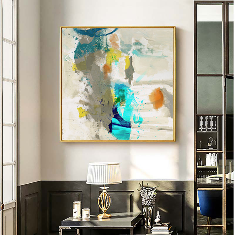 Nordic Watercolor Abstract Interior Poster and Print Wall Art Canvas Painting Modern Decorative Pictures for Room Decor No Frame