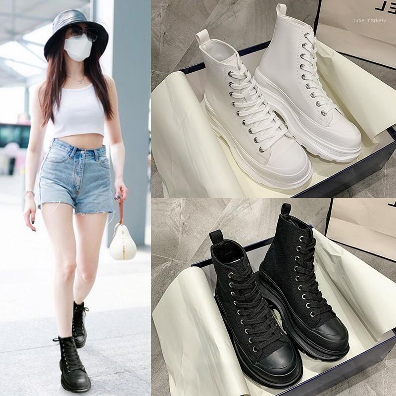 2020 New Breathable Thick-soled Increased Casual Canvas Sports Running Shoes Net Red High-top Old Shoes Women's Short Boots1, Black
2020 New Breathable Thick-soled Increased Casual Canvas Sports Running Shoes Net Red High-top Old Shoes Women's Short Boots1, Black