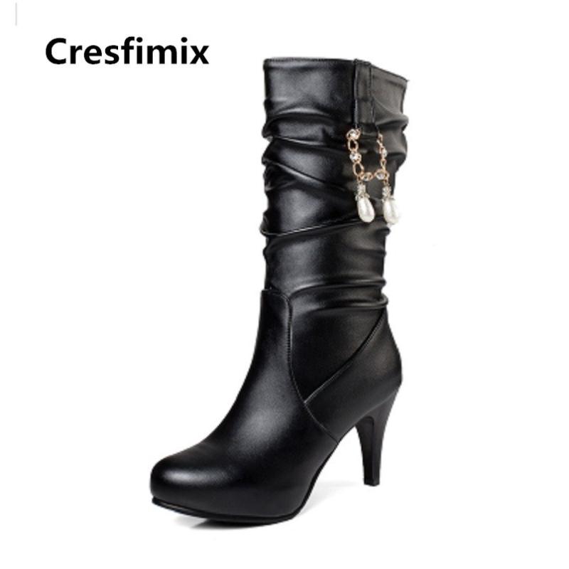 Cresfimix botas de mujer women fashion comfortable high quality black pu leather autumn long boots lady casual boots botas b3231
Cresfimix botas de mujer women fashion comfortable high quality black pu leather autumn long boots lady casual boots botas b3231