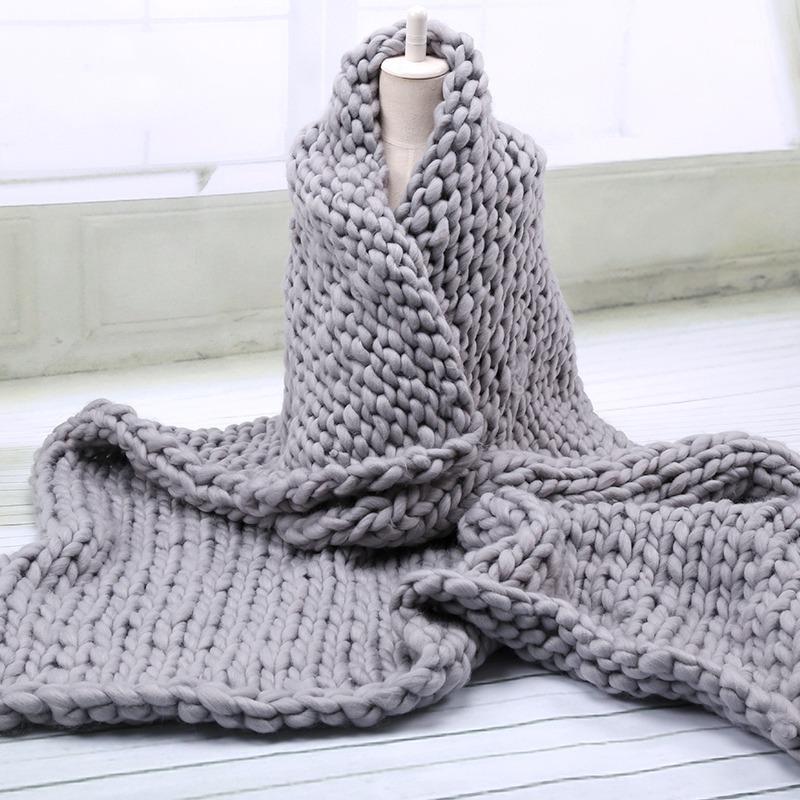 Acrylic Knitted Thick Multicolor Rough Blanket Woven Hand Knitted Sofa Bed Blanket Autumn/Winter1
Acrylic Knitted Thick Multicolor Rough Blanket Woven Hand Knitted Sofa Bed Blanket Autumn/Winter1