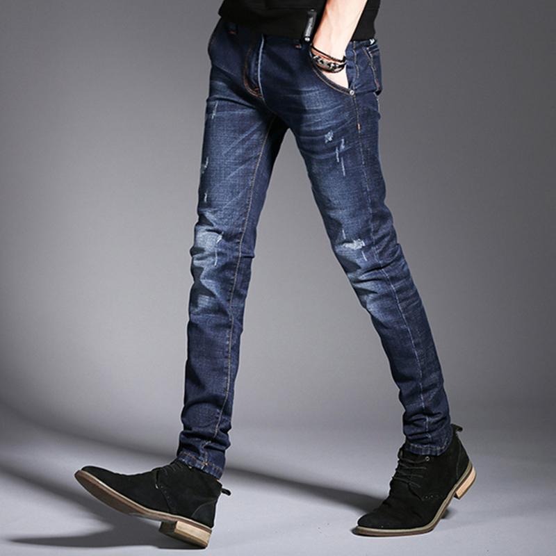 Jeans casual pants men trousers Slim solid color men pants new denim jeans youth style fashion stretch, Navy blue
Jeans casual pants men trousers Slim solid color men pants new denim jeans youth style fashion stretch, Navy blue