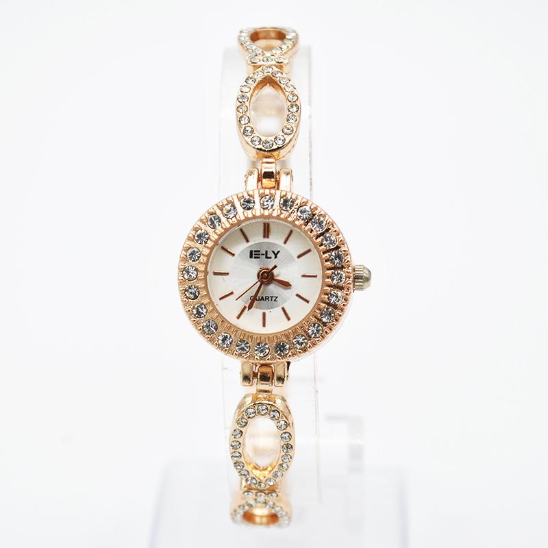 Wristwatches Fashion Women Rhinestone Bracelet Wrist Watch Relogio Feminino The Dress, Gold
Wristwatches Fashion Women Rhinestone Bracelet Wrist Watch Relogio Feminino The Dress, Gold
