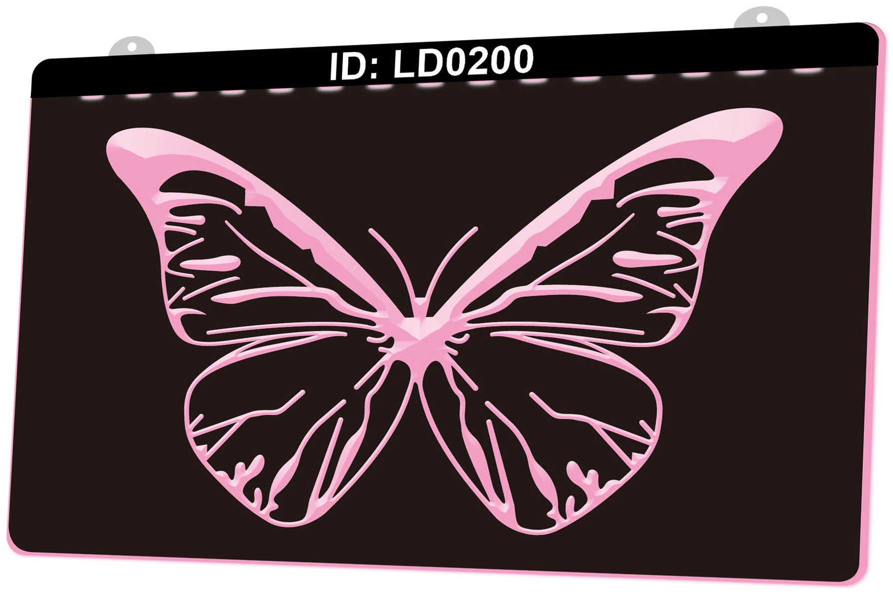 LD0200 Butterfly 3D Engraving LED Light Sign 9 Colors Wholesale Retail Free Design
LD0200 Butterfly 3D Engraving LED Light Sign 9 Colors Wholesale Retail Free Design
