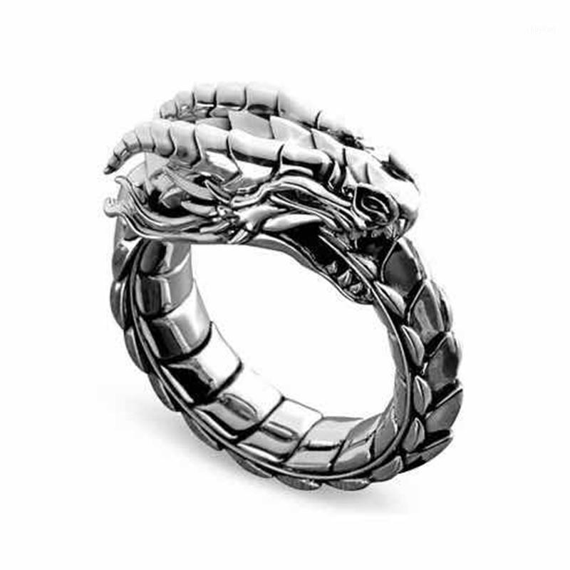 Cluster Rings Retro Silver Color Punk Dragon Ring Men Women Chunky Fashion Finger Hip Hop Head Bite Tail Gothic Jewelry O5P7821
Cluster Rings Retro Silver Color Punk Dragon Ring Men Women Chunky Fashion Finger Hip Hop Head Bite Tail Gothic Jewelry O5P7821