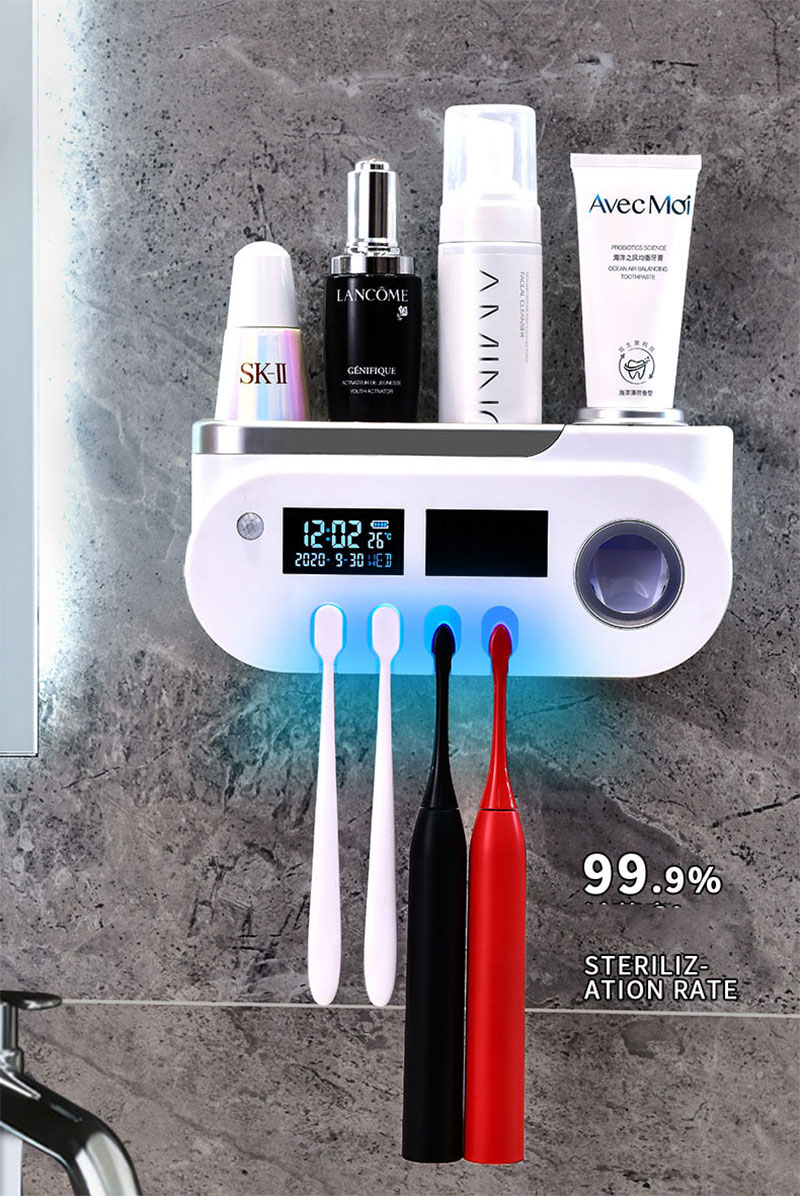 Smart UV Toothbrush Holder Portable Universal Air Drying Toothbrush Cleaner UVC Timed Cleaning Toothpaste Squeezer Dispenser for Family
Smart UV Toothbrush Holder Portable Universal Air Drying Toothbrush Cleaner UVC Timed Cleaning Toothpaste Squeezer Dispenser for Family