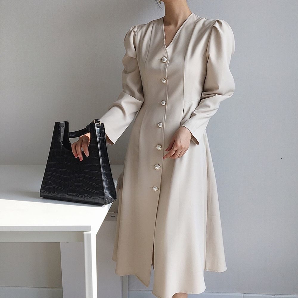 2021 New Elegant Women Autumn Long Sleeve Korean Ol Style Wrap V-neck High Waist Single Breasted O3s9, Apricot
2021 New Elegant Women Autumn Long Sleeve Korean Ol Style Wrap V-neck High Waist Single Breasted O3s9, Apricot
