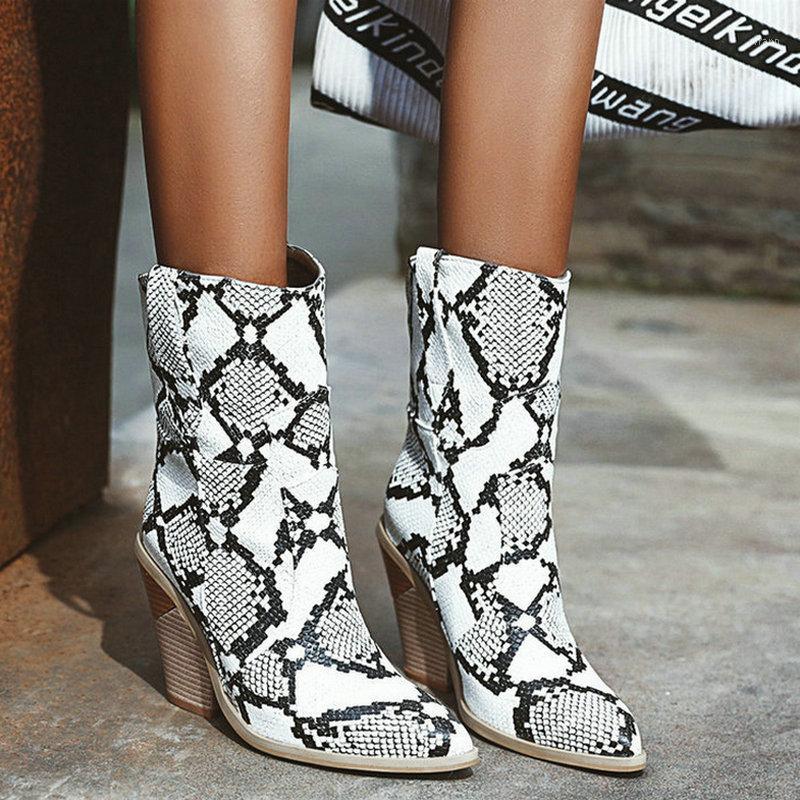 Snake Print Western Cowgirl Boots White Black Yellow Faux Leather Cowboy Ankle Boots for Women Wedge High Heel Chunky1
Snake Print Western Cowgirl Boots White Black Yellow Faux Leather Cowboy Ankle Boots for Women Wedge High Heel Chunky1
