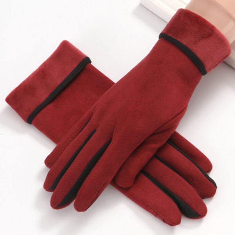 Five Fingers Gloves Fall/winter Suede Women's Fashion Warmth Riding Split-finger Gloves, Turn Mouth And Velvet Thick Touch Screen E28
Five Fingers Gloves Fall/winter Suede Women's Fashion Warmth Riding Split-finger Gloves, Turn Mouth And Velvet Thick Touch Screen E28