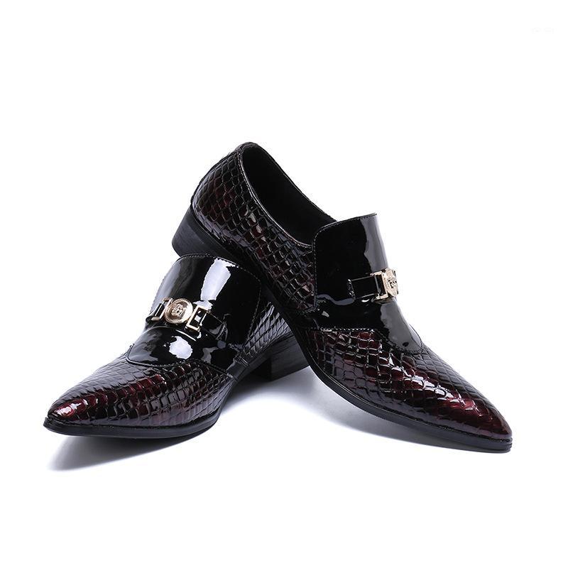 Men Business Office Formal shoes Red Wedding Dress Slip-on Party Casual Shoes1
