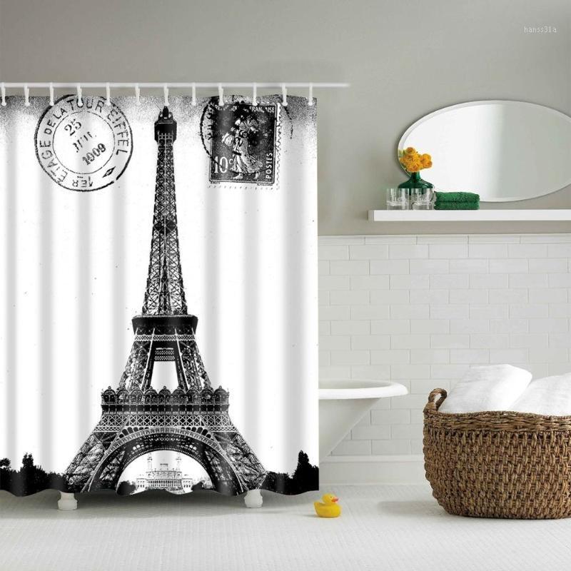 Waterproof Thicken Polyester 3D White and Black Shower Curtain Tower Stamp Mildew Proof Bath Tub Curtain with 12 pcs Hooks1
Waterproof Thicken Polyester 3D White and Black Shower Curtain Tower Stamp Mildew Proof Bath Tub Curtain with 12 pcs Hooks1
