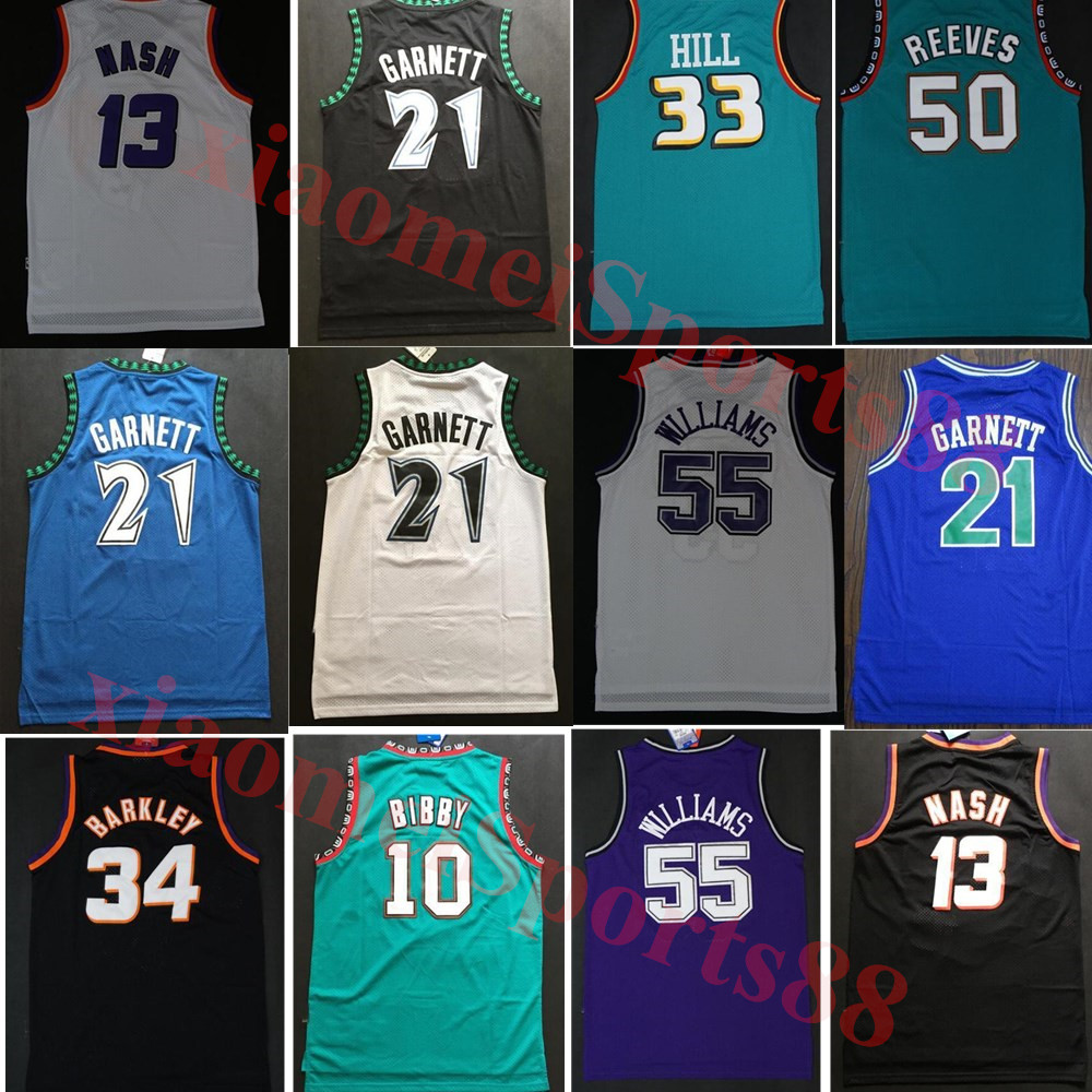 Charles 34 Barkley Jerseys Grant Steve 13 Nash Kevin 21 Garnett 33 Hill ason 55 Williams Mike10 Bibby 50 Reeves College Basketball Jersey, As shown in illustration
Charles 34 Barkley Jerseys Grant Steve 13 Nash Kevin 21 Garnett 33 Hill ason 55 Williams Mike10 Bibby 50 Reeves College Basketball Jersey, As shown in illustration