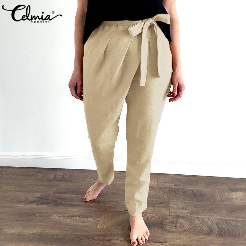 New Autumn Women Solid Pant Celmia Vintage High Waist Belted Linen Pants Autumn Harajuku Harem Trousers Loose Long Pantalones 7, Black
New Autumn Women Solid Pant Celmia Vintage High Waist Belted Linen Pants Autumn Harajuku Harem Trousers Loose Long Pantalones 7, Black
