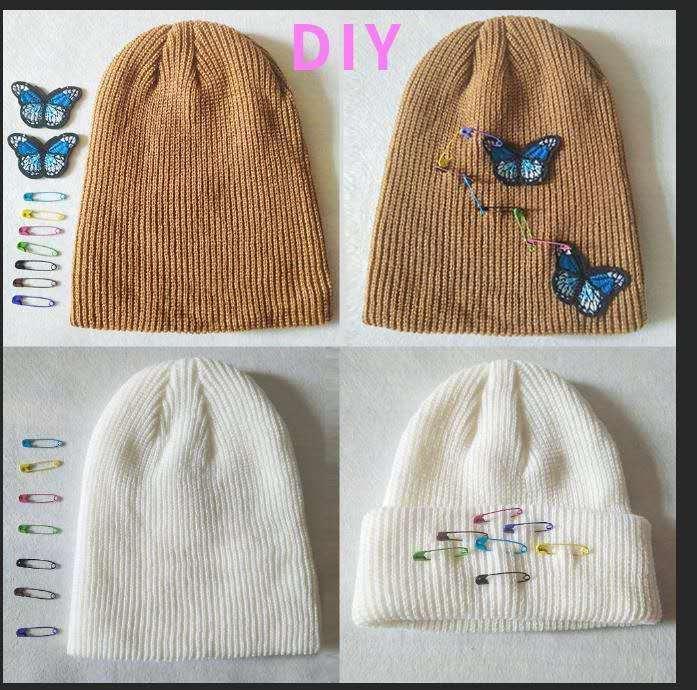 DIY Hand Make Knited Beanie Woman Man Girl Boy Elastic Cap Colorful Pins Butterfly Hat Cool Fashion Street Hat1
DIY Hand Make Knited Beanie Woman Man Girl Boy Elastic Cap Colorful Pins Butterfly Hat Cool Fashion Street Hat1