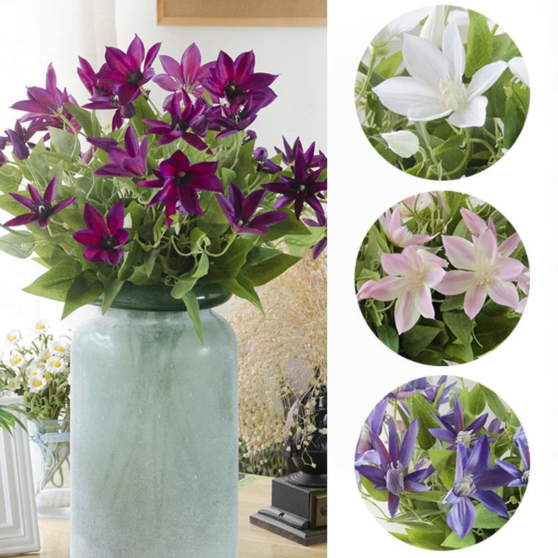 Elegant Clematis Artificial Flowers 3 Forks Clematis Fake Flower 69cm Silk Floral Bouquet Wedding Decoration Home Party Flower, Blue
Elegant Clematis Artificial Flowers 3 Forks Clematis Fake Flower 69cm Silk Floral Bouquet Wedding Decoration Home Party Flower, Blue