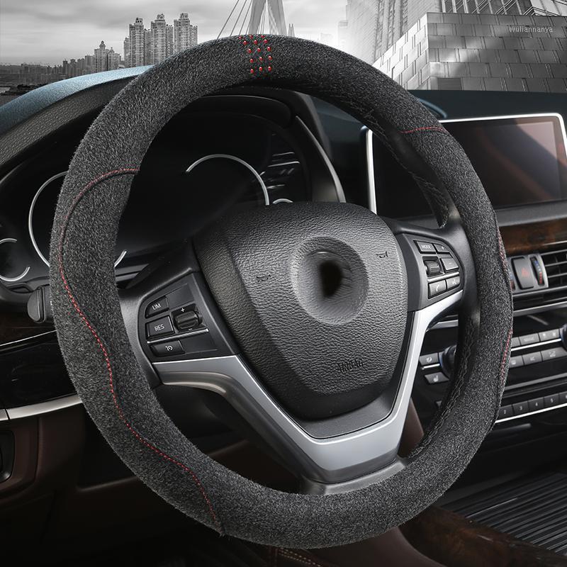 Steering Wheel Covers Suede Cow Leather Car Cover 38CM Non-slip Wear-resistant Sweat Absorbing Fashion Sports
Steering Wheel Covers Suede Cow Leather Car Cover 38CM Non-slip Wear-resistant Sweat Absorbing Fashion Sports