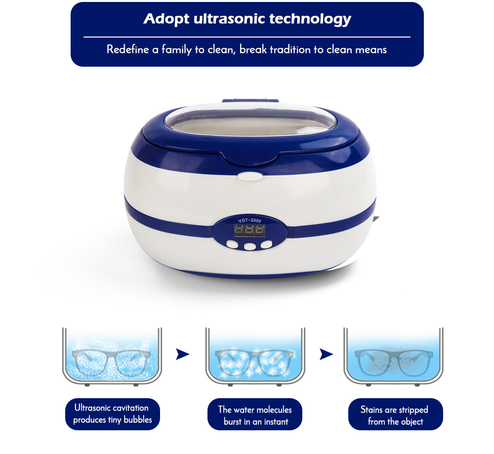 Nail Art Equipment Ultrasonic Sterilizer For Manicure Tools Professional Washing Jewelry Watch Ring Glasses