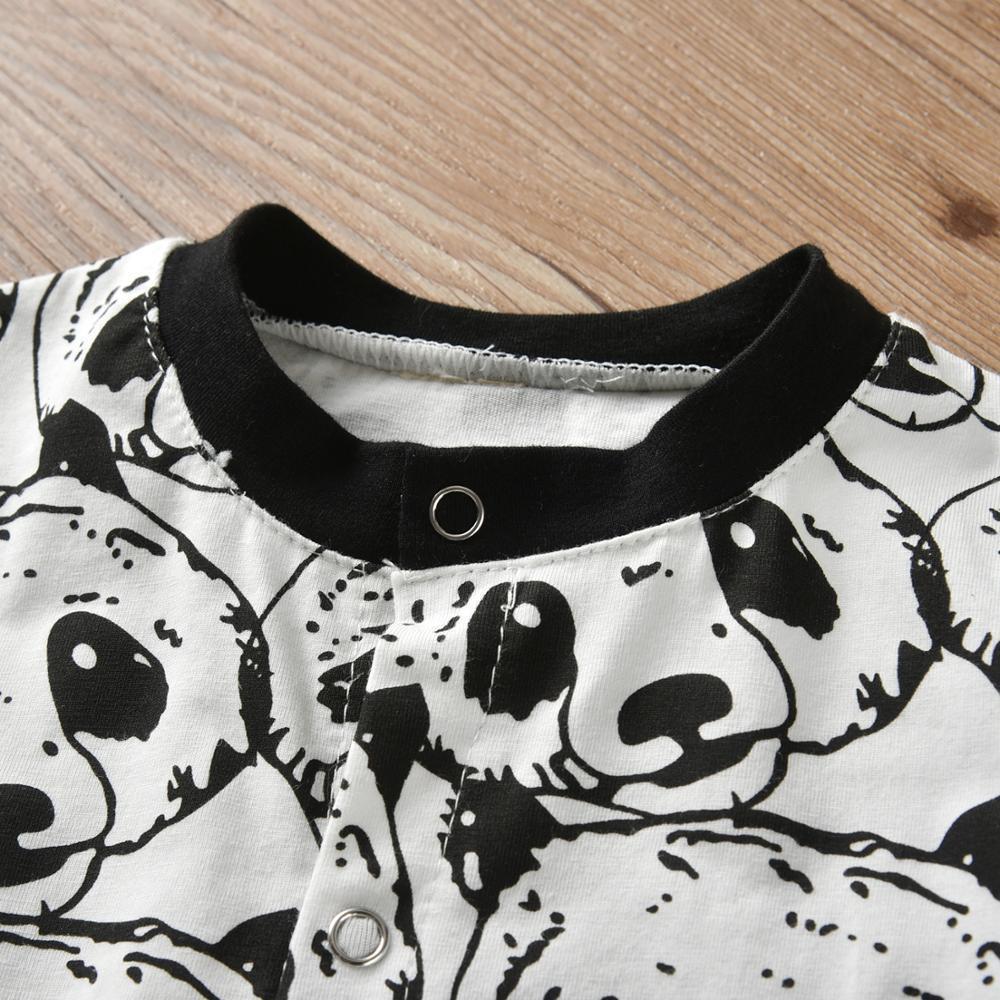 Infant Baby Boy Rompers Clothing Cartoon Panda Patter Long Sleeve Jumpsuit+Hat 2Pcs Toddler Outfits Set Newborn Baby Clothes LJ201023