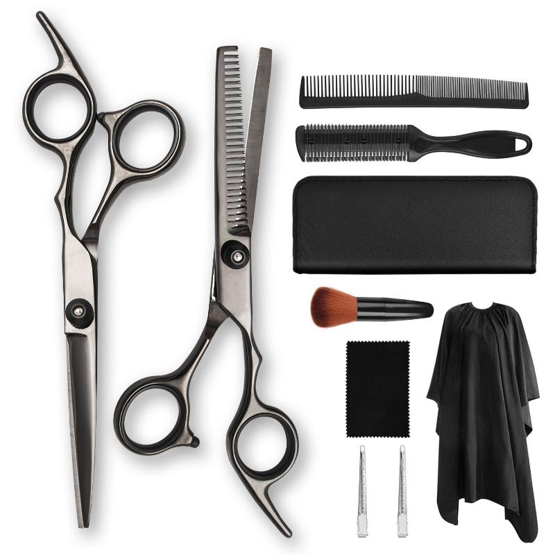 6 inch haircut scissors cutting thinning haircut scissors stainless steel salon hairdressing flat teeth blade modeling tool set
6 inch haircut scissors cutting thinning haircut scissors stainless steel salon hairdressing flat teeth blade modeling tool set
