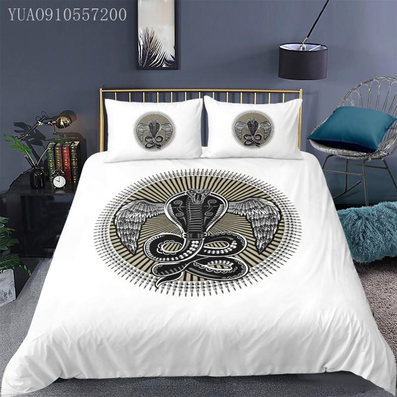 Animal 3d Print Bedding Set Cobra White Quilt Cover 2/3pcs Soft Bedliner With Pillow Case Single Double Duvet Cover Customized, As picture
Animal 3d Print Bedding Set Cobra White Quilt Cover 2/3pcs Soft Bedliner With Pillow Case Single Double Duvet Cover Customized, As picture