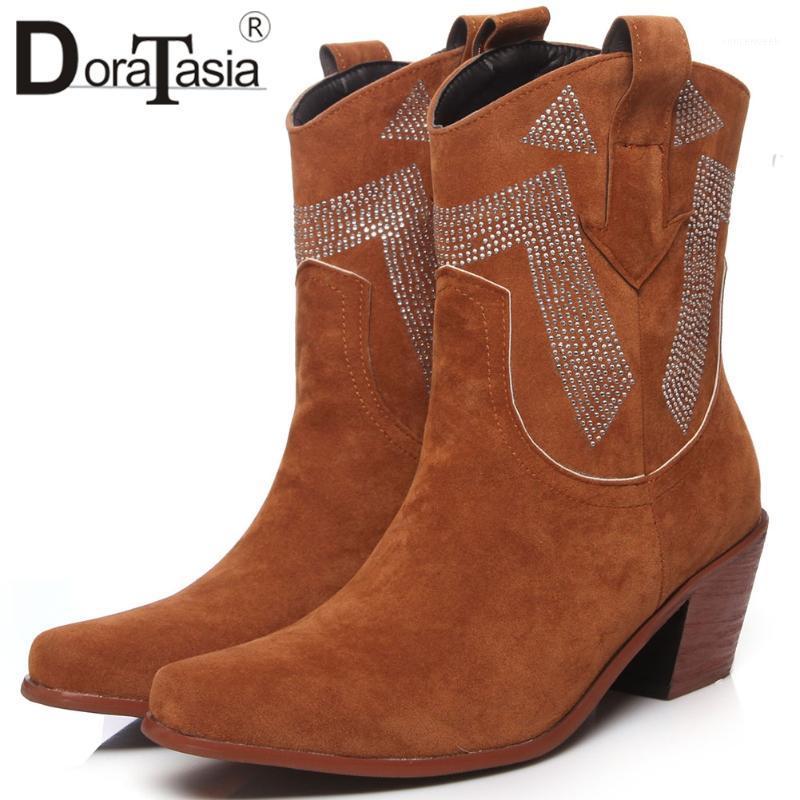 DORATASIA Ladies Brand Designer Western Boots 2020 Rhinestone Decorating Boots Women High Heels Ankle Western Shoes Woman1, Yellow
DORATASIA Ladies Brand Designer Western Boots 2020 Rhinestone Decorating Boots Women High Heels Ankle Western Shoes Woman1, Yellow