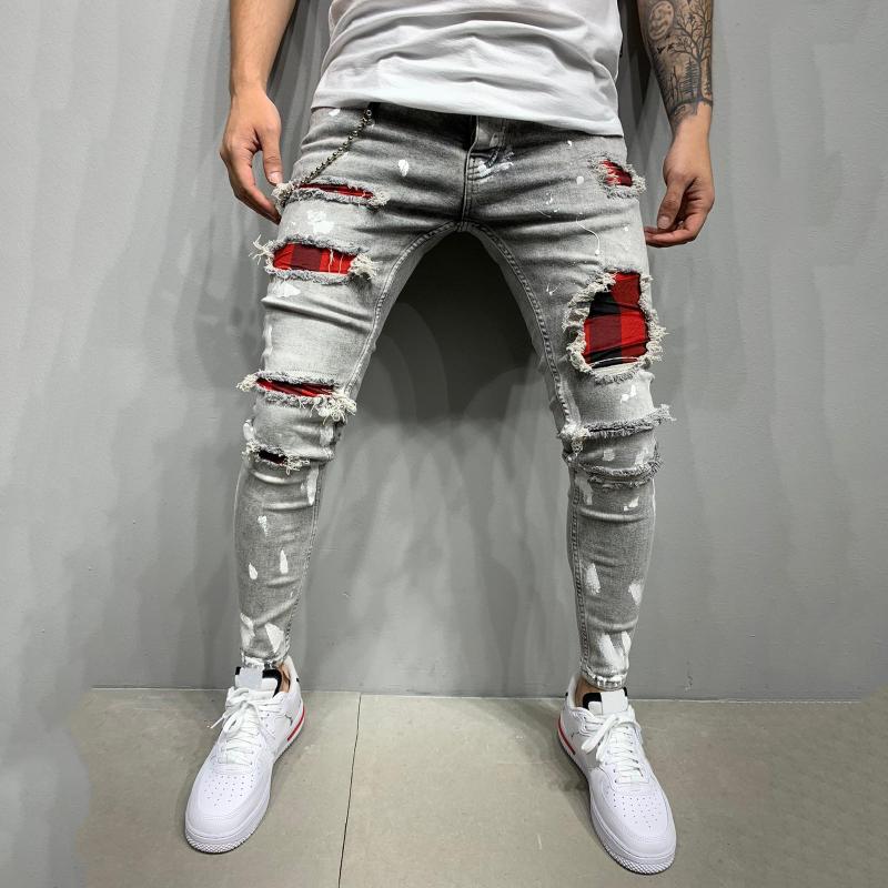 3XL Men' New Jeans Pants Denim Slim-Fit Ripped Pants Straight Pocket Stitching Plaid Trousers Distressed N50
3XL Men' New Jeans Pants Denim Slim-Fit Ripped Pants Straight Pocket Stitching Plaid Trousers Distressed N50