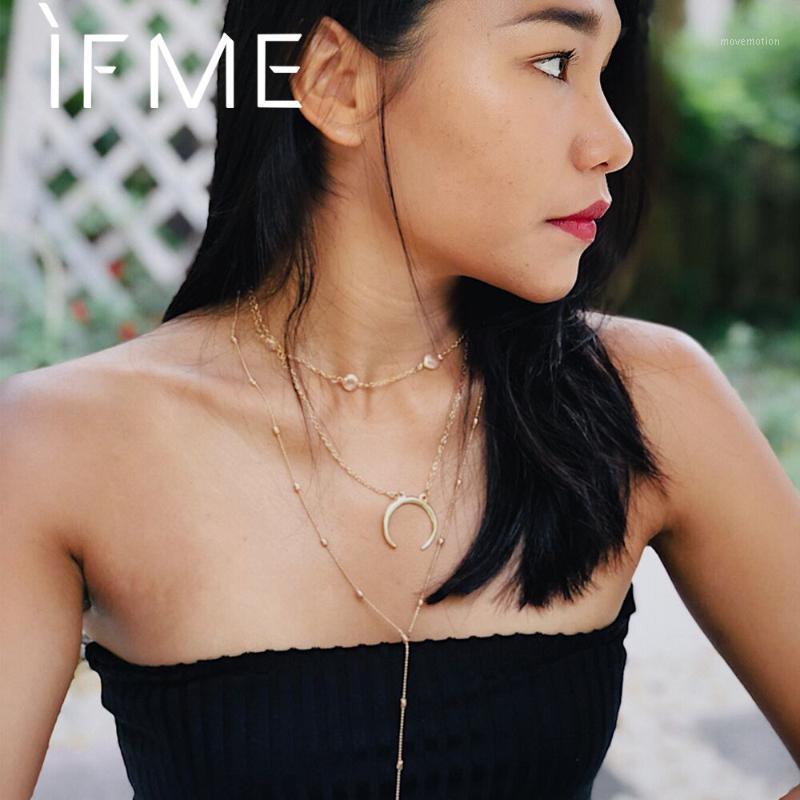 IF ME Multilayer Chain Necklaces Pendants for Women Vintage Gold Color Crescent Moon Crystal Long Statement Necklace Choker New1
IF ME Multilayer Chain Necklaces Pendants for Women Vintage Gold Color Crescent Moon Crystal Long Statement Necklace Choker New1