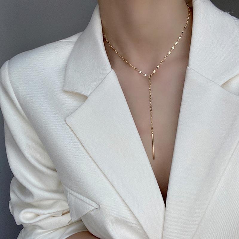 Chokers Arrive Y Design Pure Gold Sliver Necklace Sweater Pendant Necklaces For Women Party Jewelry Wholesale 2021
Chokers Arrive Y Design Pure Gold Sliver Necklace Sweater Pendant Necklaces For Women Party Jewelry Wholesale 2021